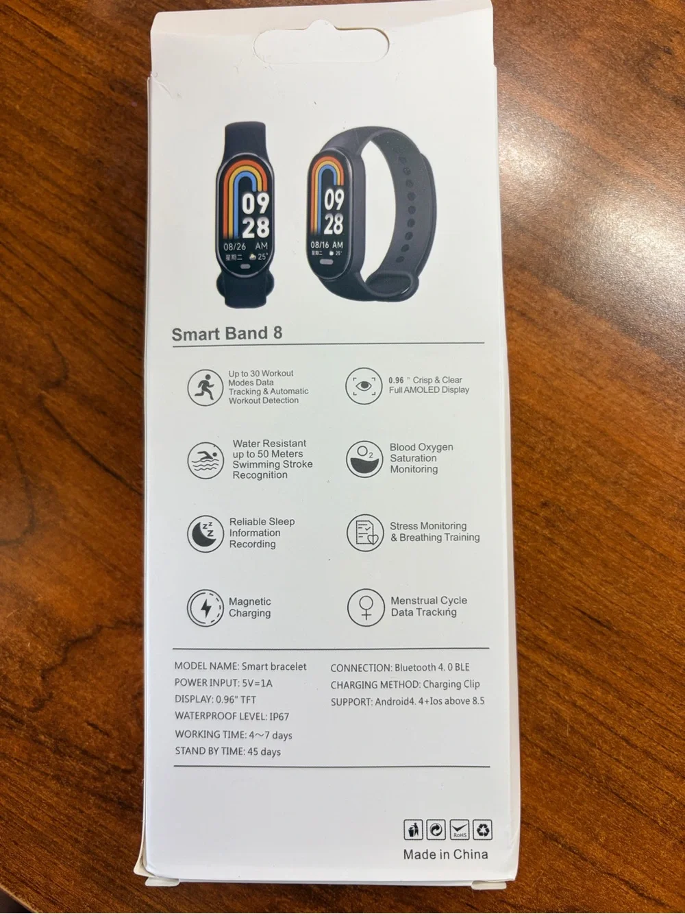 Smart Band 8 Fitness Tracker - Black